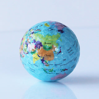 Globe Map Color Golf Balls